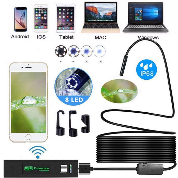 1200P Wireless WIFI Endoscope Camera USB Borescope for Iphone