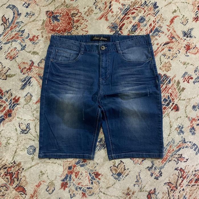 reiz celana pendek jeans berbahan melar denim ukuran 31 32 33 M L original