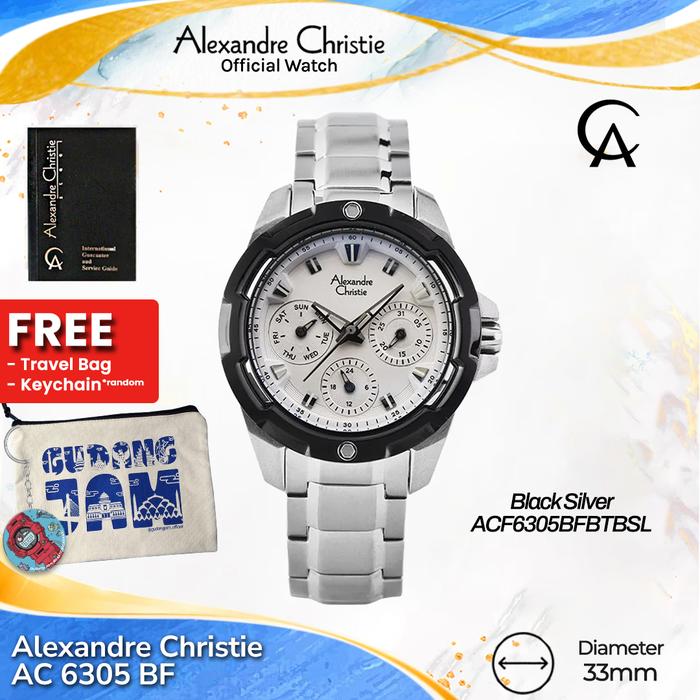 Alexandre Christie Wanita AC 6305 BF AC6305 AC6305BF Silver Stainless