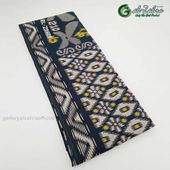 Al-Zahra Sarung Rayon Pria Al-Zahra Az-1880, Sarung Tenun Dewasa Tumpal Relakang Motif Goyor Kualita