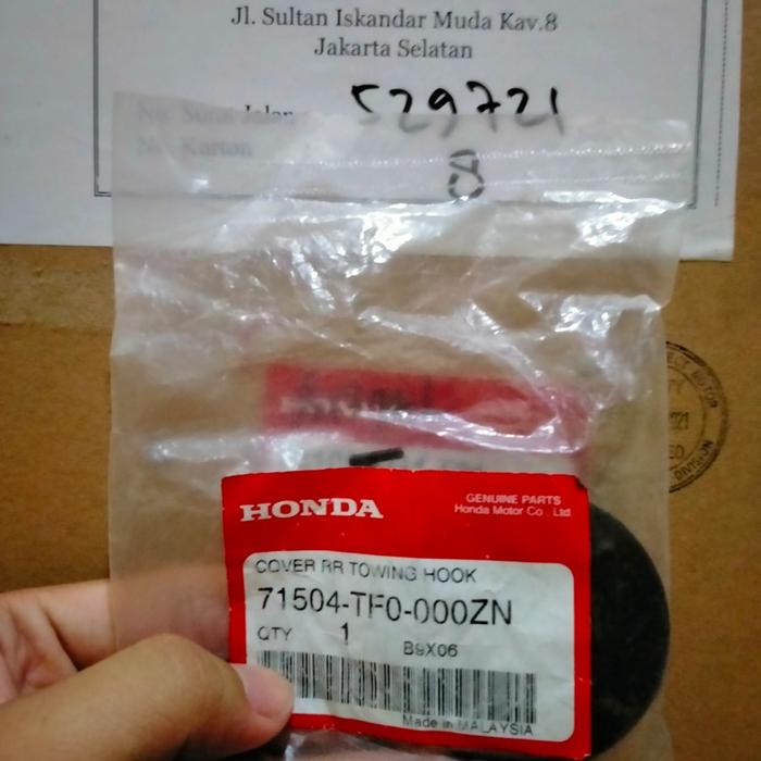 tutup derek towing bumper belakang honda jazz 2008 2009 2010 2011 ori