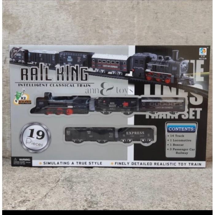 mainan kereta rail king 19pcs
