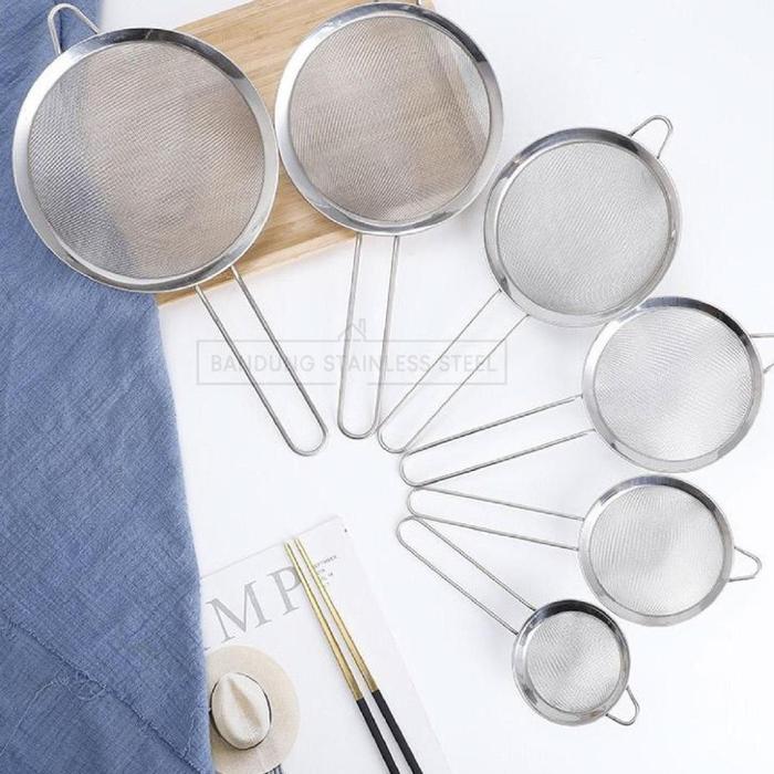Saringan Minyak Tepung Kopi Gula Stainless - Saringan Penggorengan