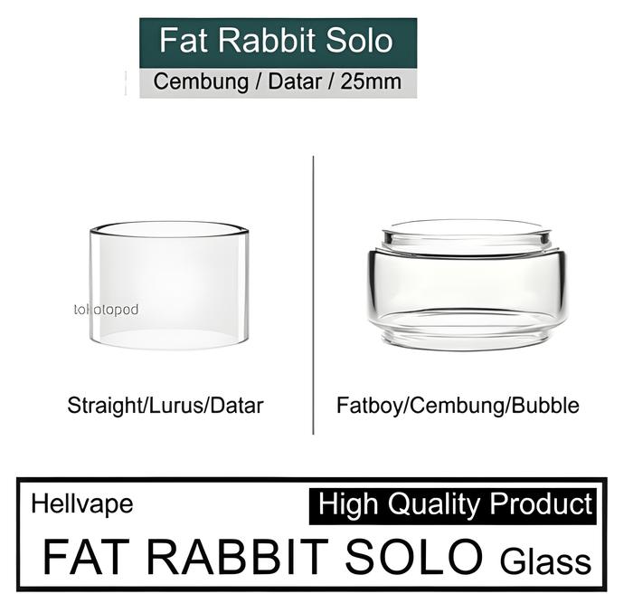 PROMO FAT RABBIT SOLO RTA Replacement Glass | kaca tabung tank gelas