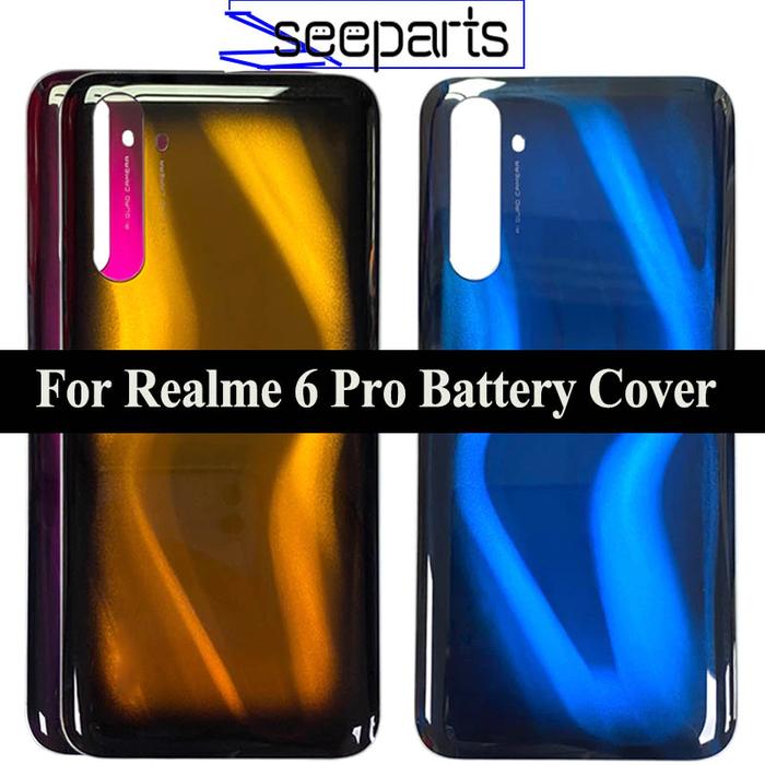 Back Glass 6.6" For OPPO Realme 6 Pro Battery Cover For Realme 6 Pro