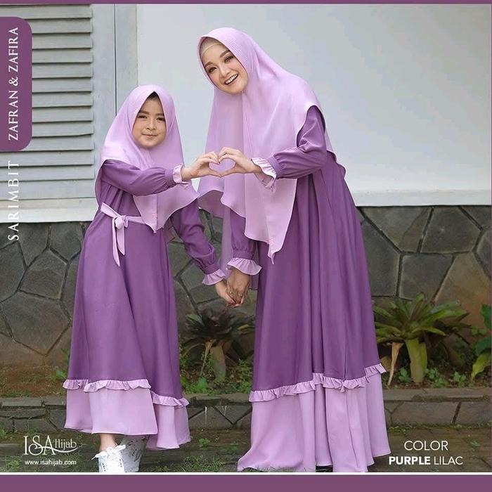 (Purple Silver) Sarimbit Zafran & Zafira by Isa hijab