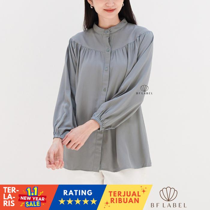 (BARU) BF Label - LALISA TOP | Kemeja Rayon Twill | Kemeja Basic Murah | Korean Style | Lebaran Idul