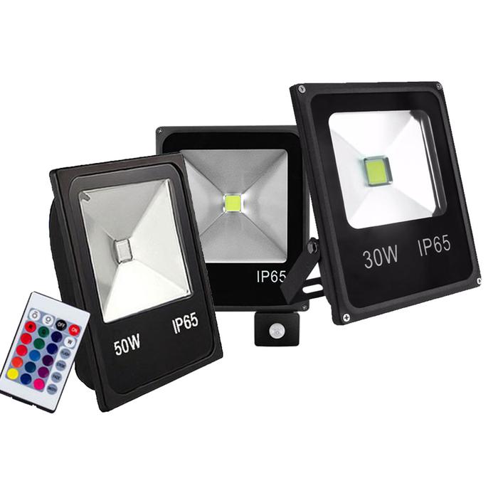 PIR Motion Sensor LED Floodlight Projector Waterproof Spotlight RGB