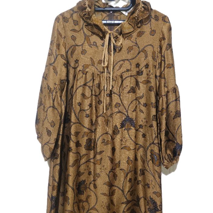 baju batik wanita model dress  Panjang Dewasa