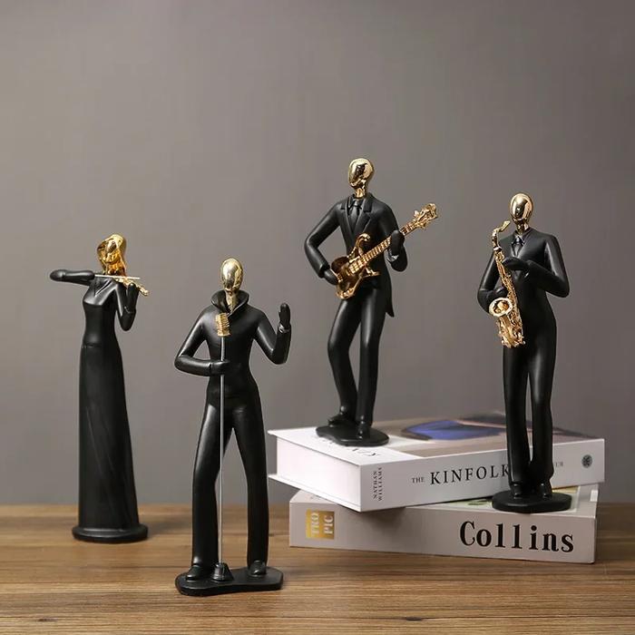 Resin Creative Band  Figure Statue Decoration Personality