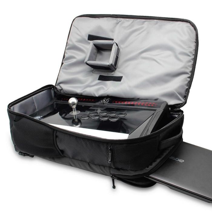 Qanba Aegis Backpack – Tas Premium untuk Arcade Stick & Aksesori Gaming