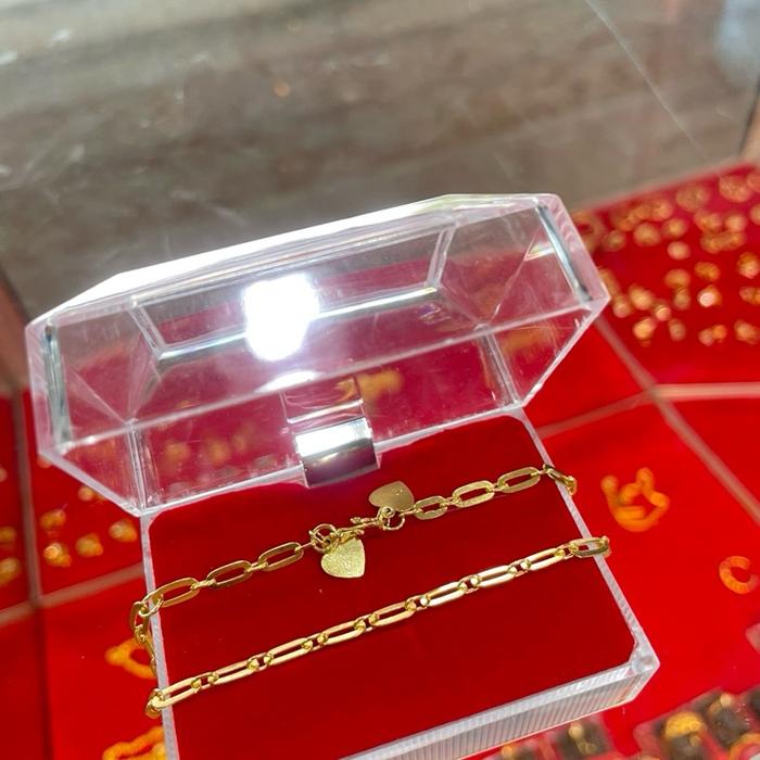 Gelang paperclip emas muda 2gram