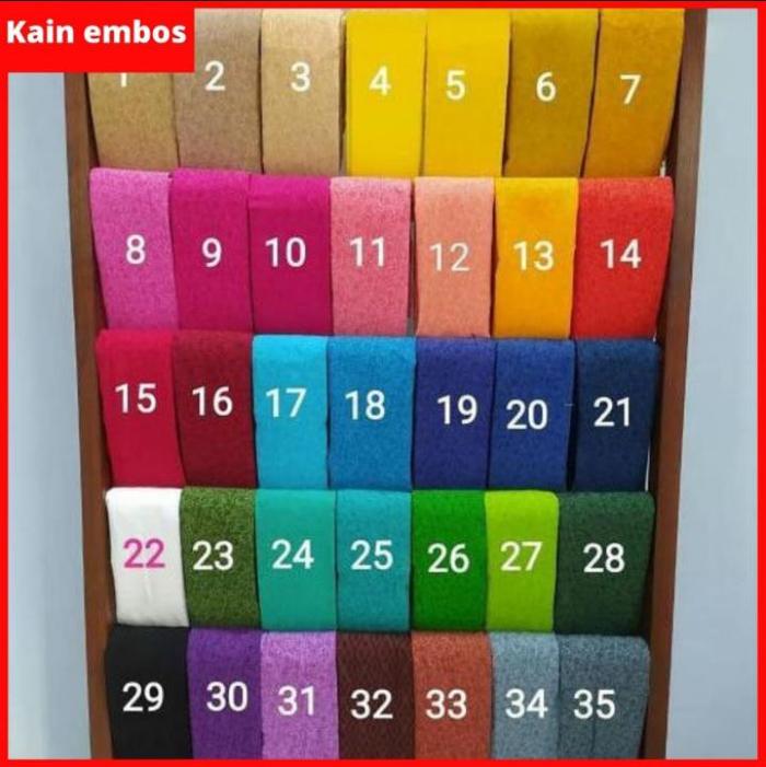 Grosir Kain | Kain Embos Polos Murah Bisa COD Kain Embos Polos Warna / Kain Embos 180cm x 100cm