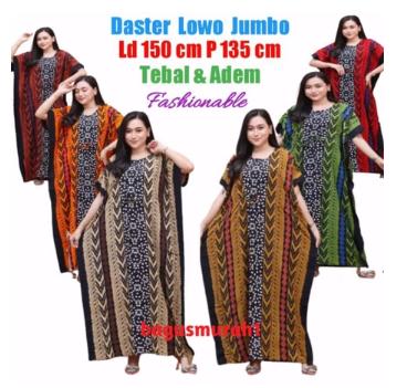TERBARU Daster Lowo Super Jumbo LD 150 / Longdress / Daster Serut Dada / Daster Hamil / Daster Kelel