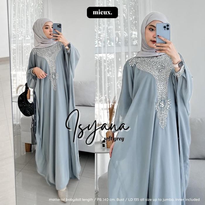 Gamis Kaftan Motif Isyana / Chloe / Agatha Original Mieux
