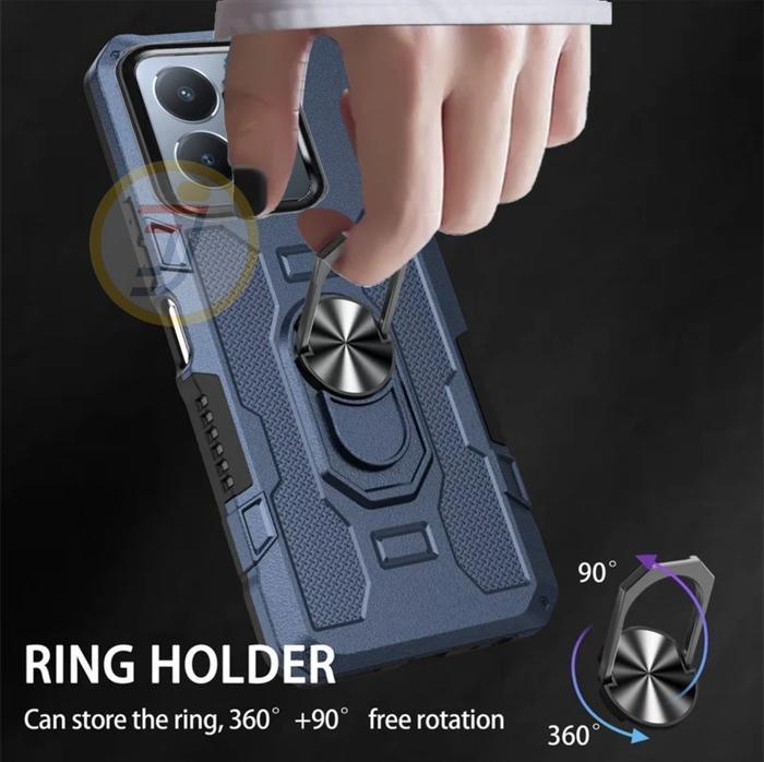 Casing Hard Case Vivo Y36 4G | Vivo Y36 5G Ring Armor Robot Case Kickstand Hybrid/Ring Holder Tpu Ha
