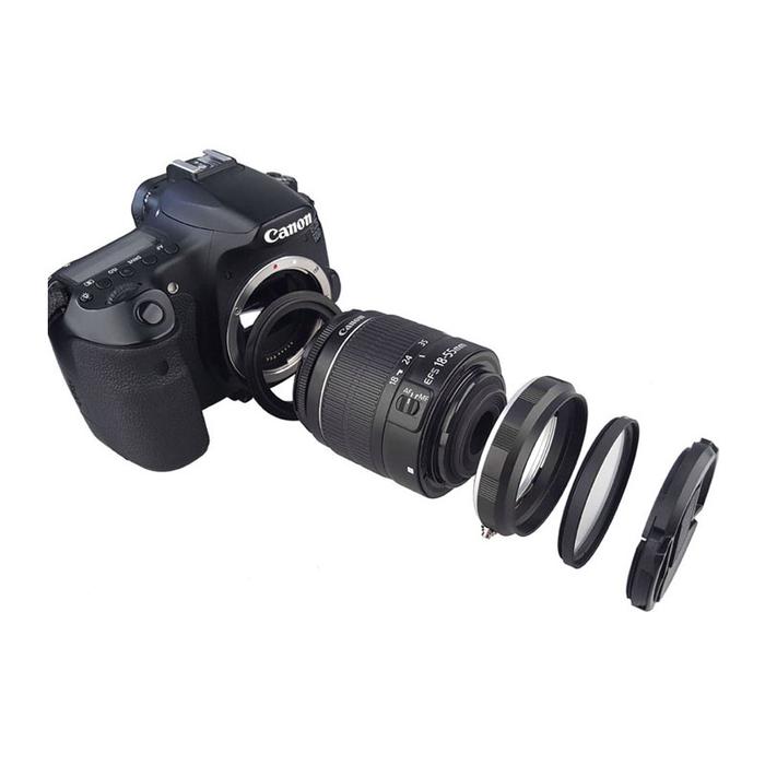 Camera Macro Lens Reverse Adapter Set for Canon EOS 70D 80D 700D 750D