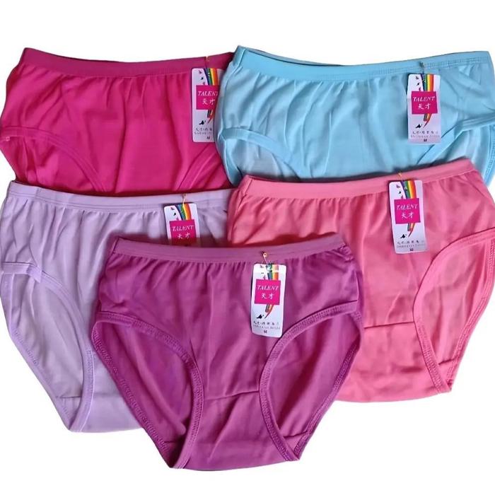 12 PCS Celana Dalam Wanita Polos Spandek Katun Halus Adem Import Premium Good Quality Boxer Lingerie