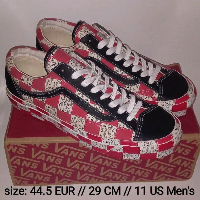 Sepatu Vans Style 36 X Opening Ceremony Checkerboard Red White Size 44.5 11 Merah Putih Anaheim Orig