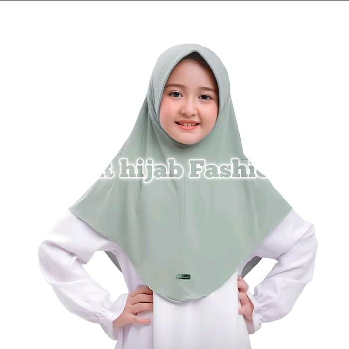 Hijab Instan Tk Sd Jilbab Bergo Anak Remaja Kerudung Jersey Sekolah Muslim Naura Renda Rempel Serut