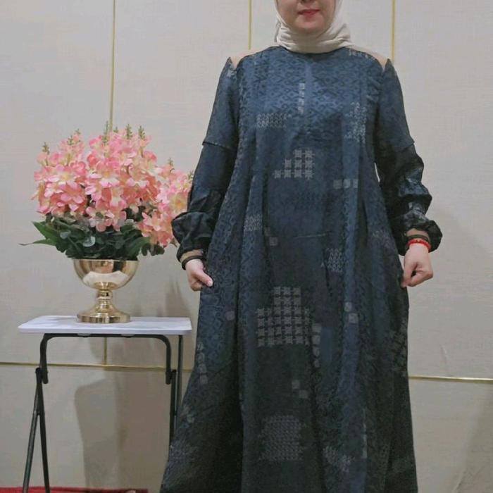Gamis Sofia by Hagia Sofia Bahan Catton Strimin Dress Lebaran Muslim Wanita