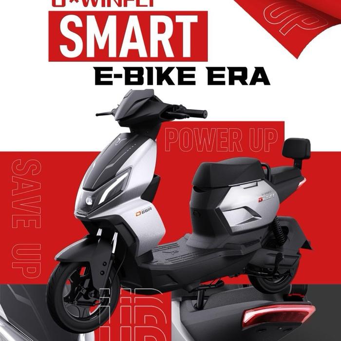 Sepeda Listrik Keren Tipe D66A / Motor Power 600 Watt / Design Stylish / Nfc kontak + Conecting Hand
