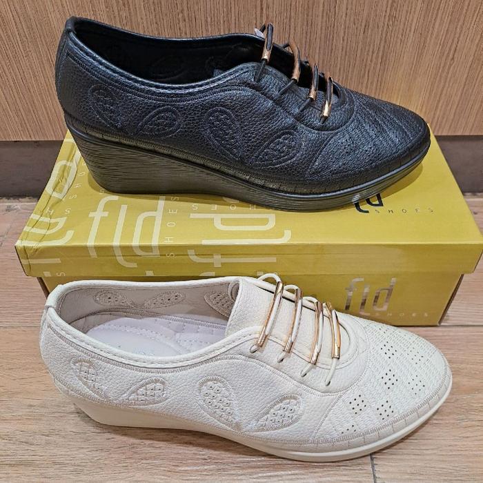 sepatu wedges wanita FLD Heels Shoes Cewek