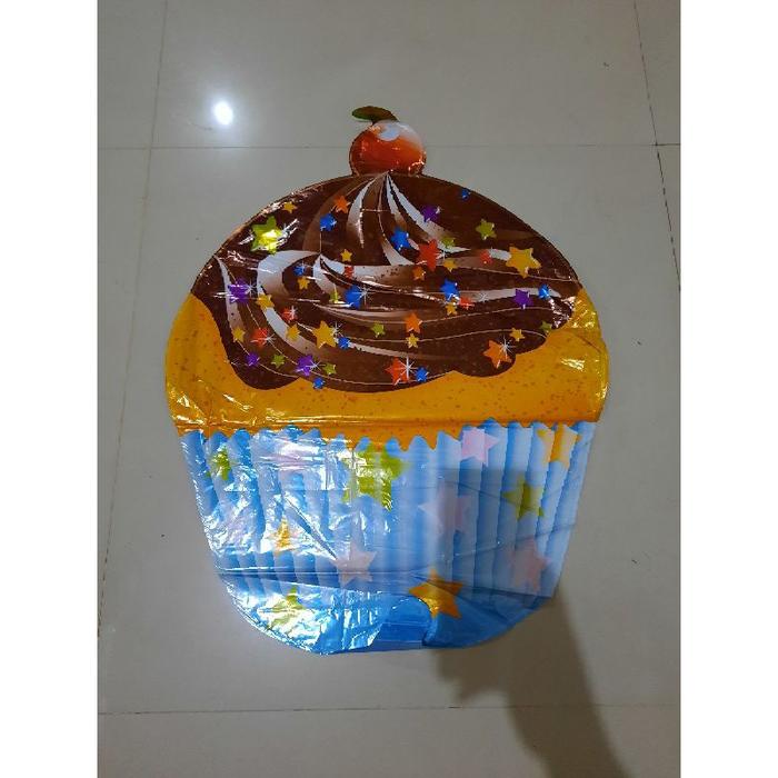 Balon Foil Cup Cake Coklat Jumbo