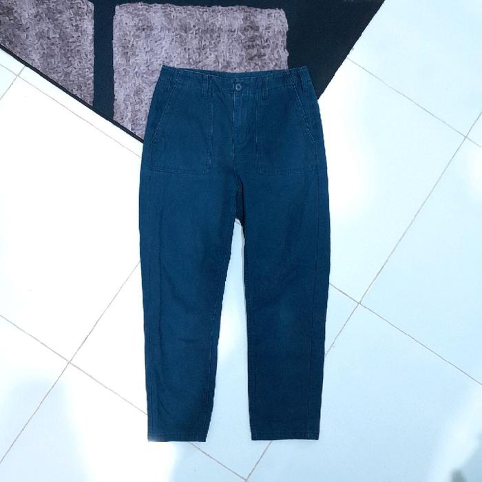 GU UNIQLO ANKLE FATIGUE PANTS DEEP BLUE