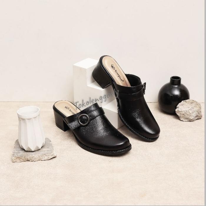 Original Scorpion 5106 Sepatu–Sandal (Bustong) Formal/Casual/Pantofel Wanita Bahan Kulit
