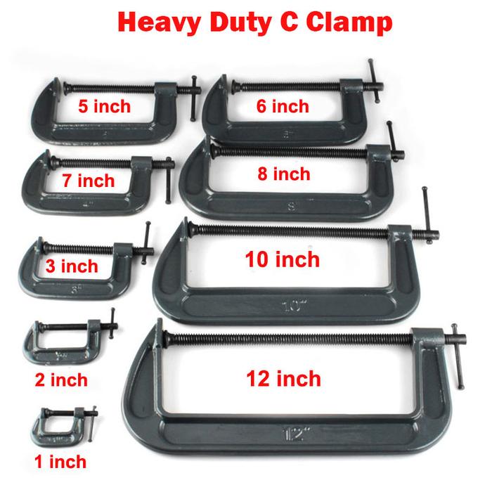 Woodworking C Clamp 1 2 3 4 5 Inch G Clamp Set Heavy Duty Metal