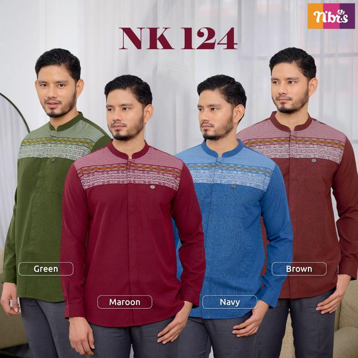 NIBRAS NK124 KOKO PRIA LENGAN PANJANG DOBBY PROMO TERBARU 55%