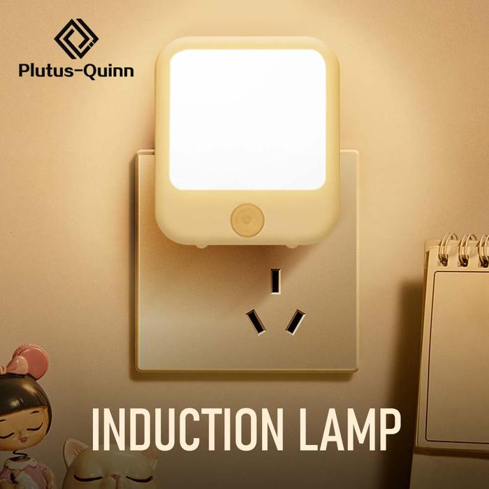 Lampu Malam LED Sensor Gerak Mini Kontrol Sensor Cahaya 220V Steker
