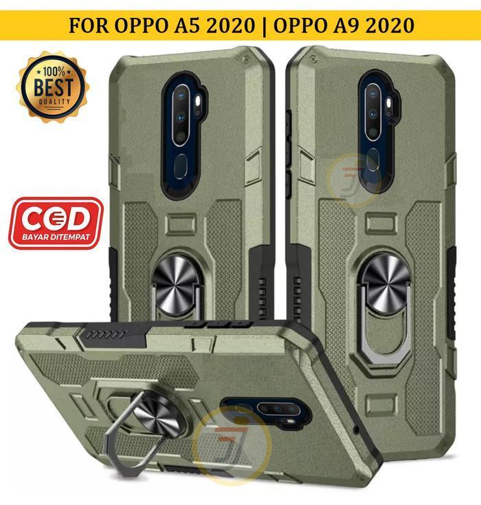 Casing Oppo A5 2020 | Oppo A9 2020 Premium Ring Armor Robot Case Kickstand Hybrid/Ring Holder Tpu Ha