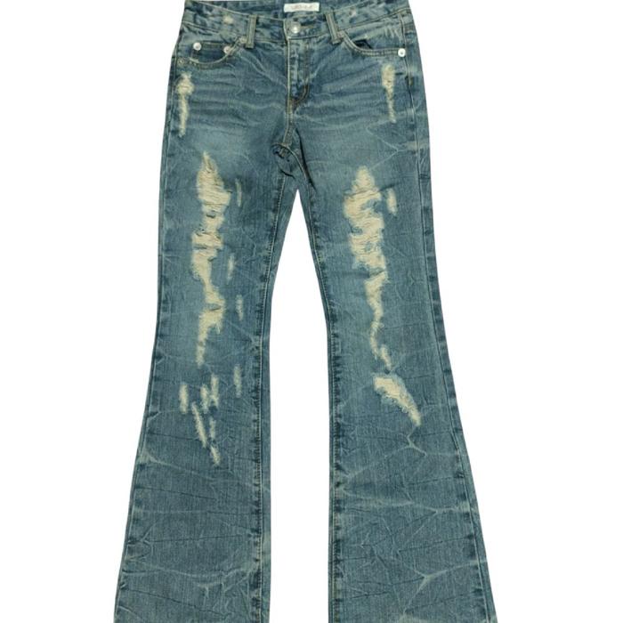 Colza Ripped Flare Jeans Boot Cut