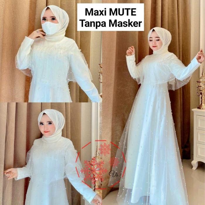 Baju Gamis Dress Full Brukat Brokat Tile Pesta Umroh Naik Haji Nikahan Kondangan Seragaman Bridesmai