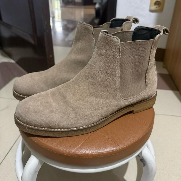 ZARA CHELSEA BOOTS NUBUCK SUEDE LEATHER ORIGINAL