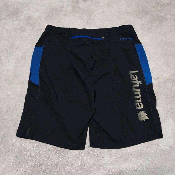 Celana pendek pria outdoor hiking gunung lafuma hitam biru bekas