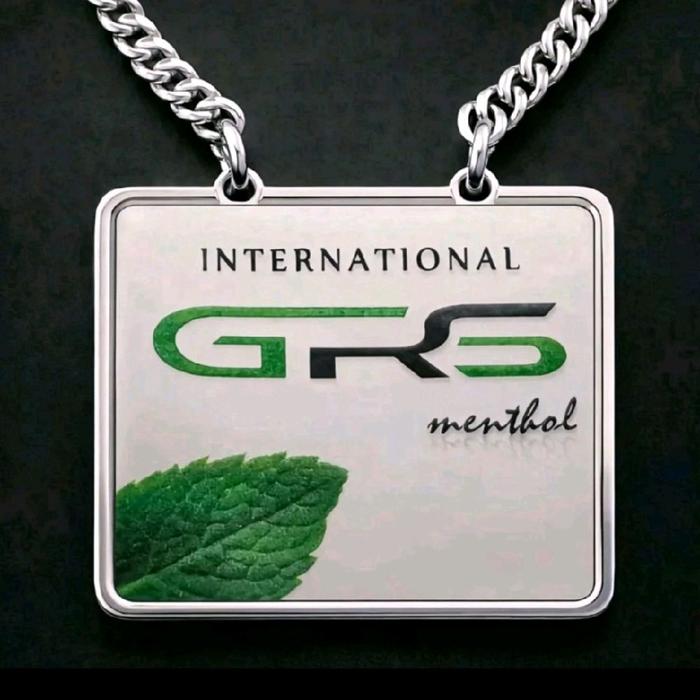 International GRS Menthol Kalung dengan Desain Daun Mint dan Tali Rantai Elegan untuk Gaya Harian da