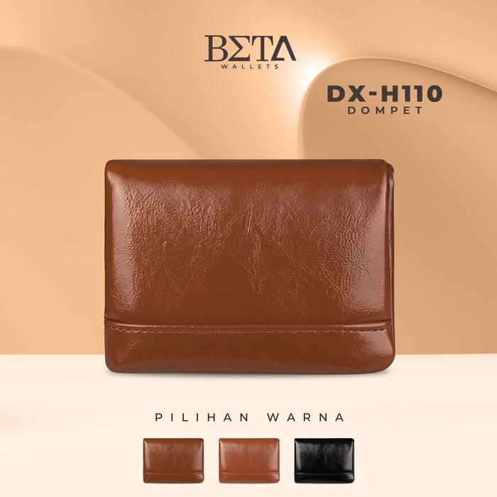 BETA Dompet Pendek Wanita Kulit Sintetis Tekstur Kerut Minyak Tekstur Lembut Seperti Roti Multi Komp