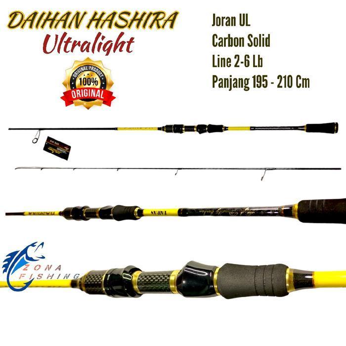 Joran Ul Daihan Hashira Ultralight 2-6 Lb 195Cm 210Cm Solid Carbon Mirip Emperor Gen 1 Berkualitas