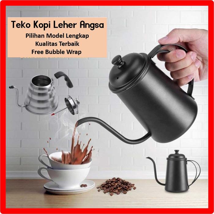 Teko Kopi Leher Angsa Coffee Maker Pot V60 Drip Kettle Espresso Barista Peralatan Kopi