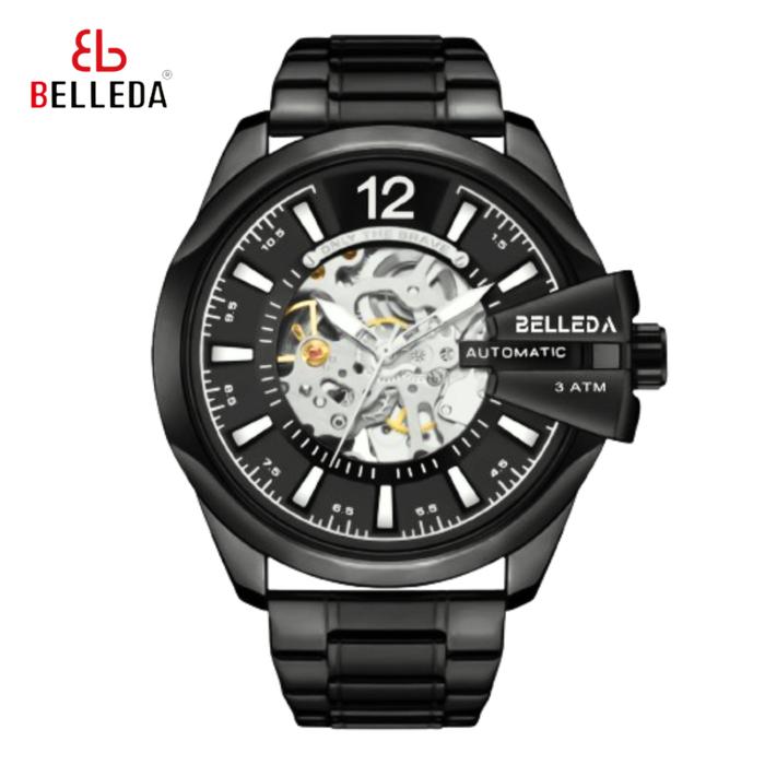Terlaris Jam Tangan Pria Belleda 9473 Automatic Sakelton Stainless Steel Man Watch Anti Air 30 Meter