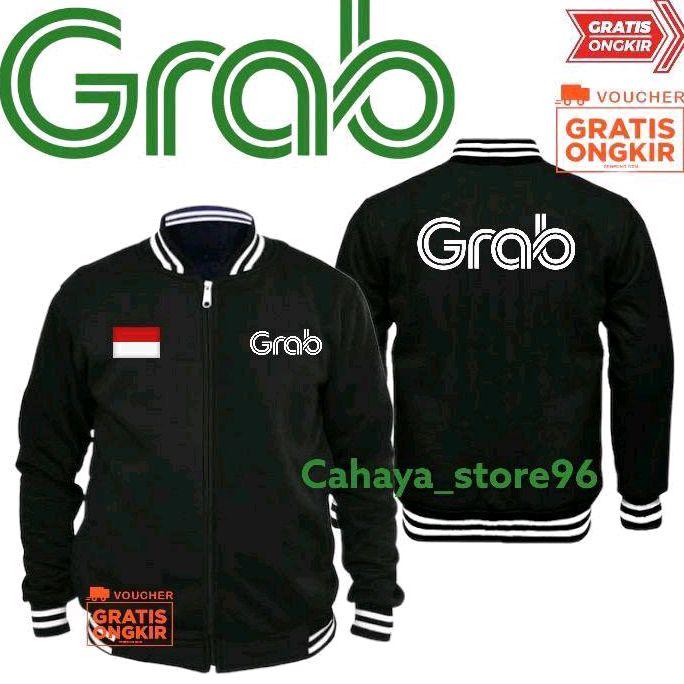 Jaket Hoodie Grab Varsity gRAb/ Jaket Driver Online / Jaket Hitam Terlaris / Kualitas Terbaik