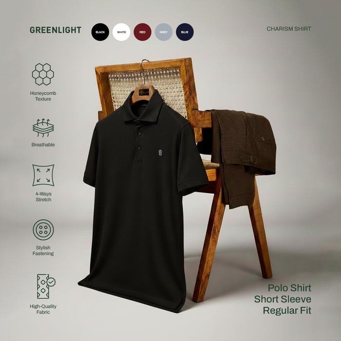Greenlight Kaos Kerah Pria Lengan Pendek Regular Fit Katun Polo Shirt Charism OL-C091024