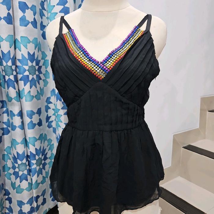 Tanktop Silk With Crystal Ju's H ong Kong uk. L
