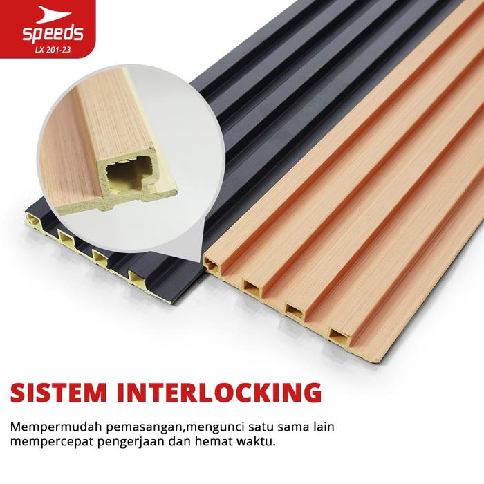 SPEEDS WPC Wallpanel Wall Panel Kayu Panel Wood Wood Panel Kisi Ringan Ornamen Kreatif Variasi Menar