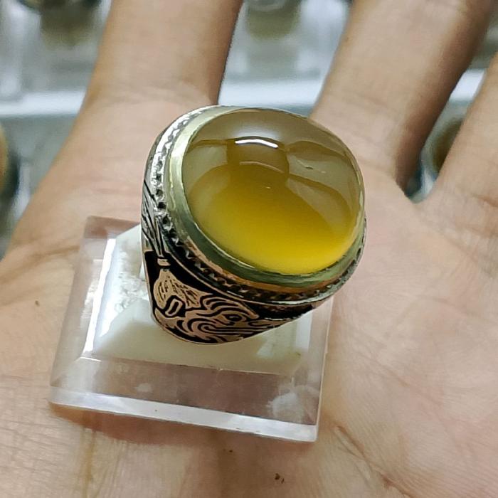 NATURAL BATU LIMAU MANIS RING ALPAKA SUPER SIZE KANTORAN