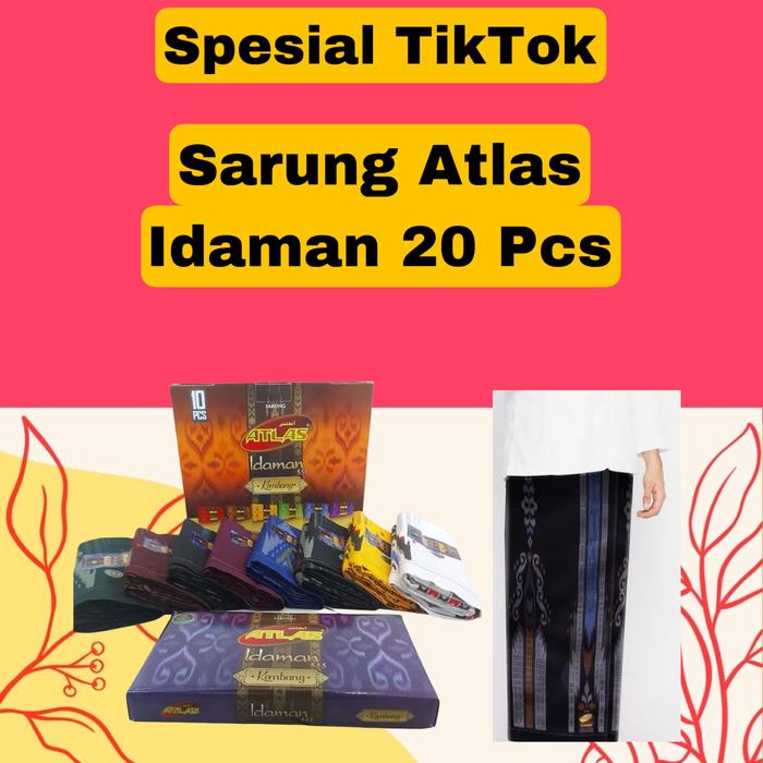 Sarung Atlas Idaman Motif BHS Grosir 1 Kodi 20 Pcs