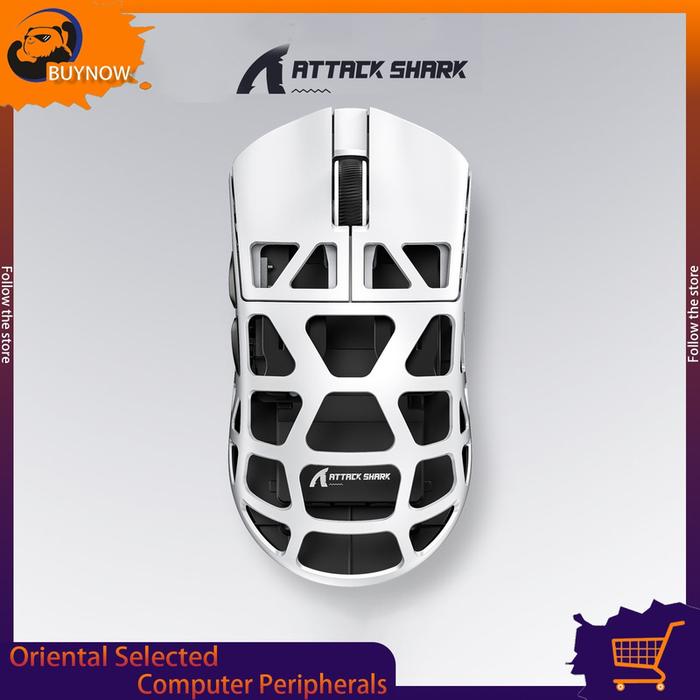 Attack Shark R3 Magnesium Alloy Mouse Lightweight Paw3395 26000dpi 2.4g Bluetooth Wireless Gaming 4k